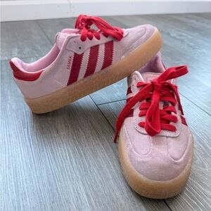 Adidas Samba Women’s Pink and Red Sneakers